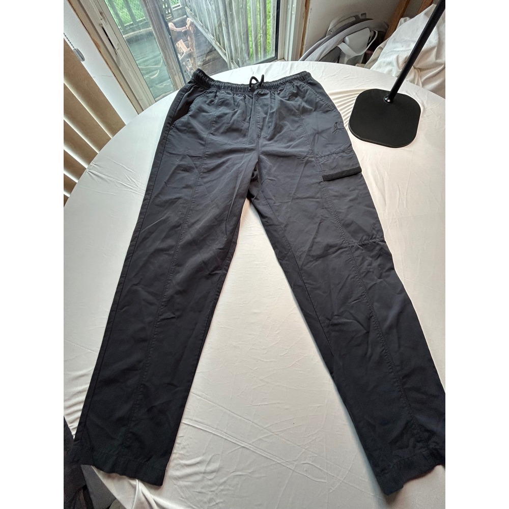 Jordan Mens Cargo Pants Charcoal Grey Elastic Waist Jumpman Logo Size M